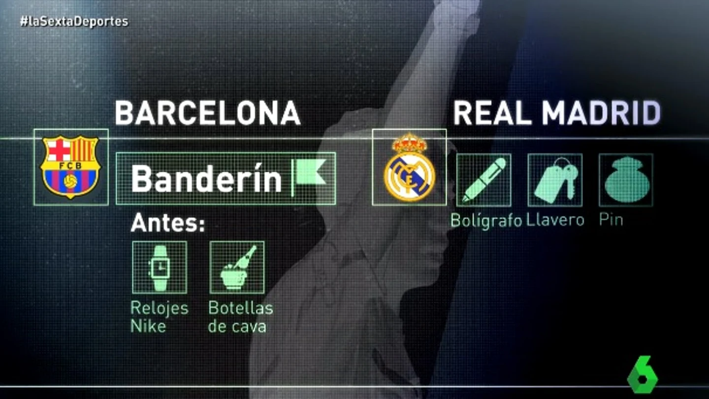 Regalos habituales de Barça y Madrid a los colegiados Regalos habituales de Barça y Madrid a los colegiados