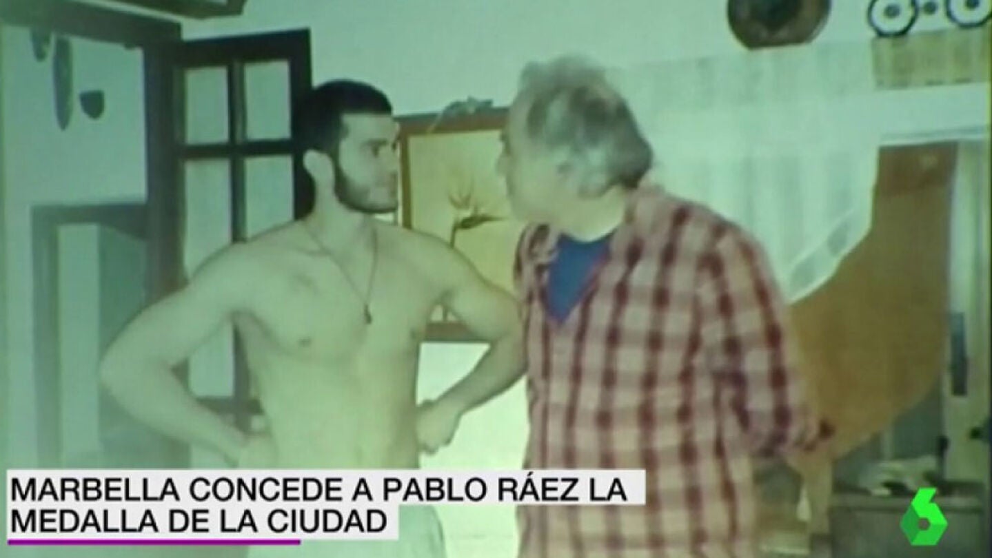 Pablo R&aacute;ez con su padre