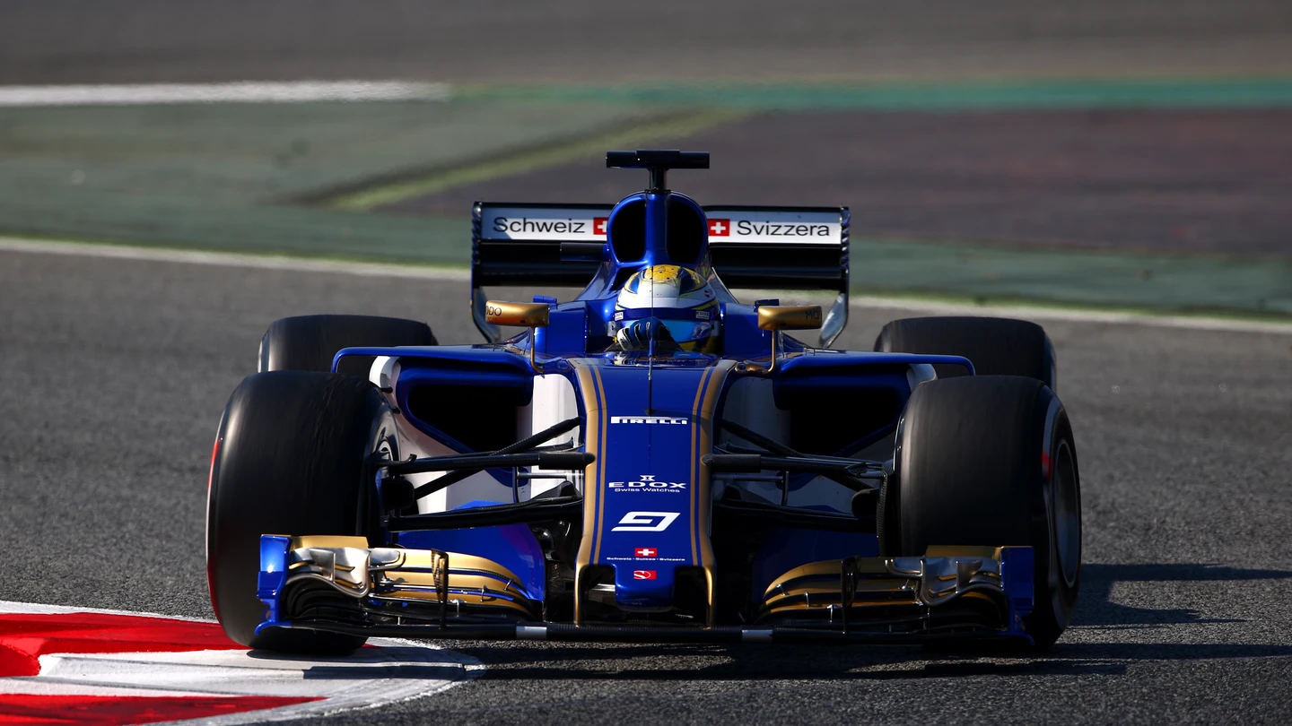 Marcus Ericsson rueda con su Sauber en Montmeló Marcus Ericsson rueda con su Sauber en Montmeló