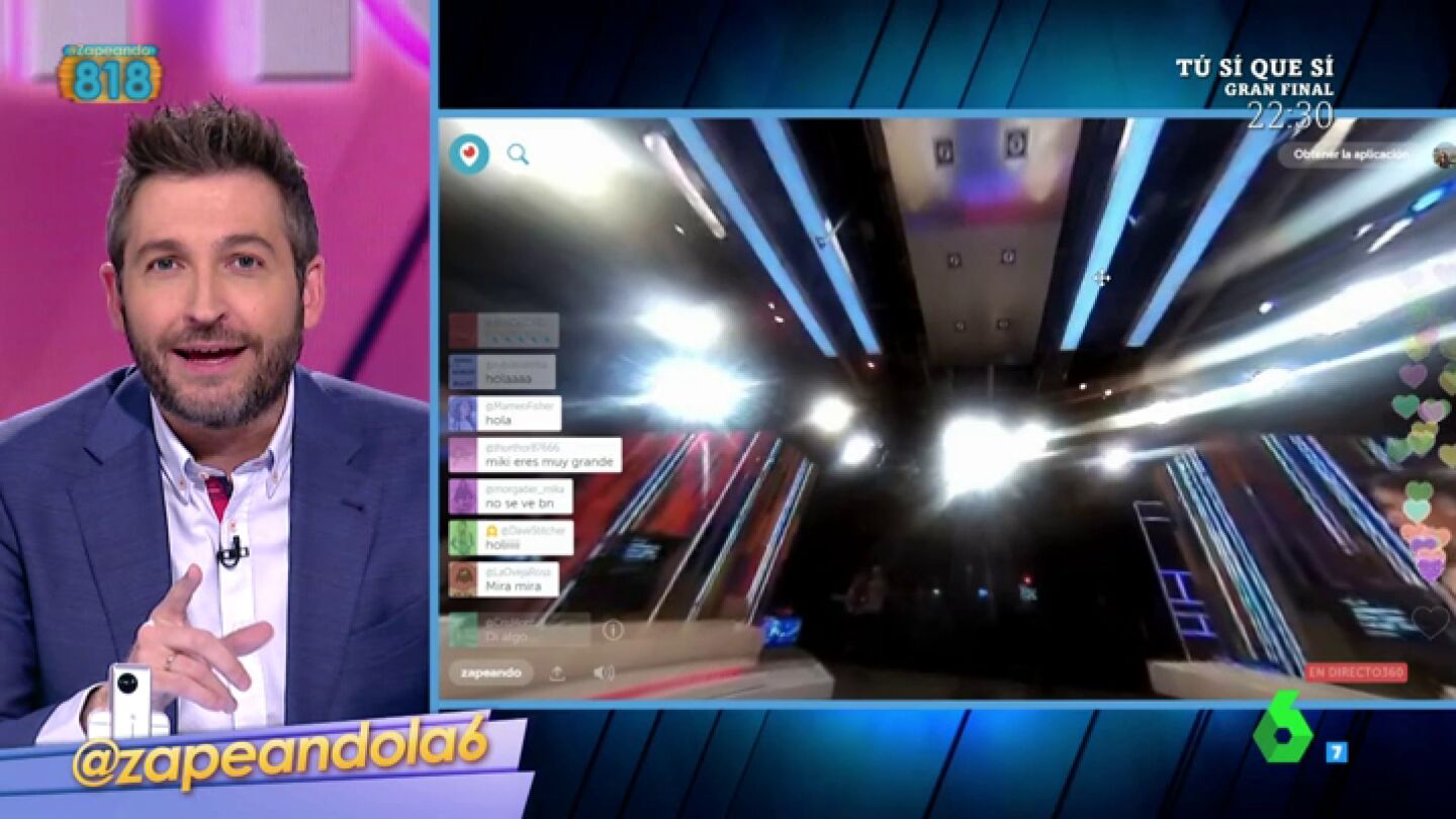 Frame 67.028044 de: Zapeando deja que los espectadores vean en directo c&oacute;mo es el programa desde dentro con Twitter Live 360