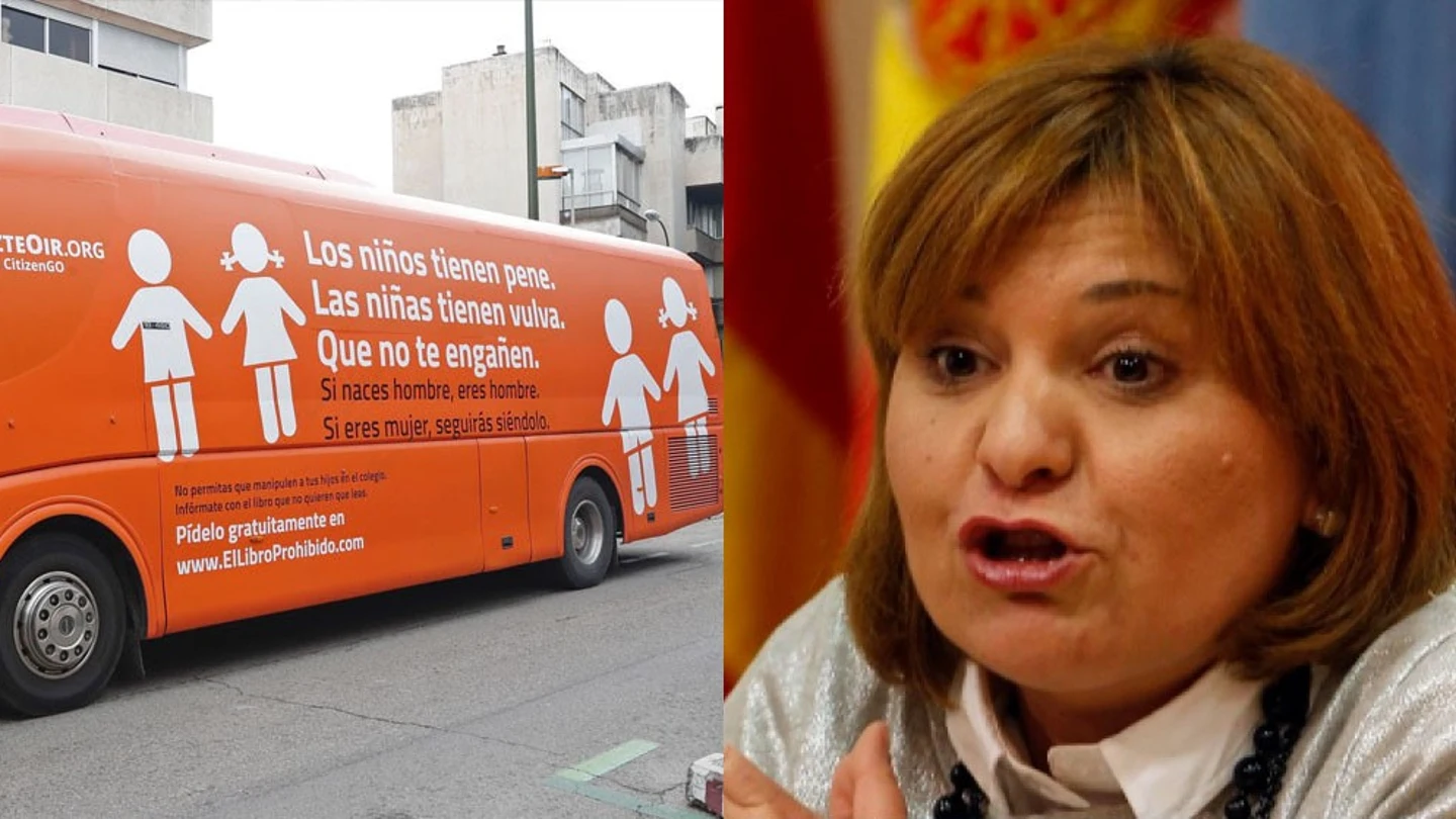Isabel Bonig y el autobús de Hazte Oír Isabel Bonig y el autobús de Hazte Oír