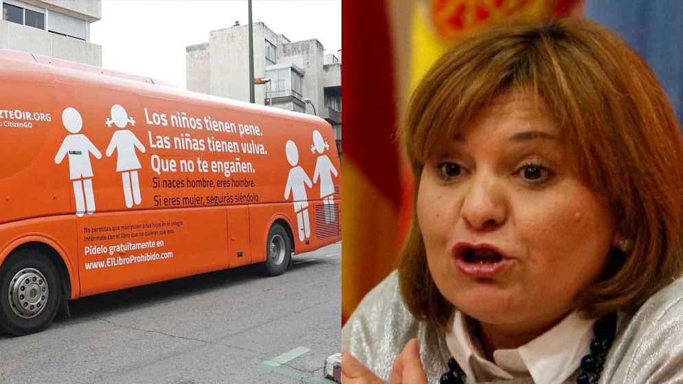 Isabel Bonig y el autobús de Hazte Oír