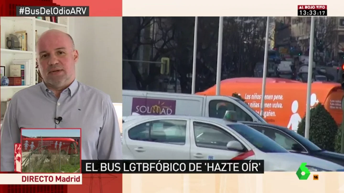 Frame 34.209286 de: Ignacio González Vega: "En mi opinión creo que no hay un delito de odio en el autobús de Hazte Oír" Frame 34.209286 de: Ignacio González Vega: "En mi opinión creo que no hay un delito de odio en el autobús de Hazte Oír"