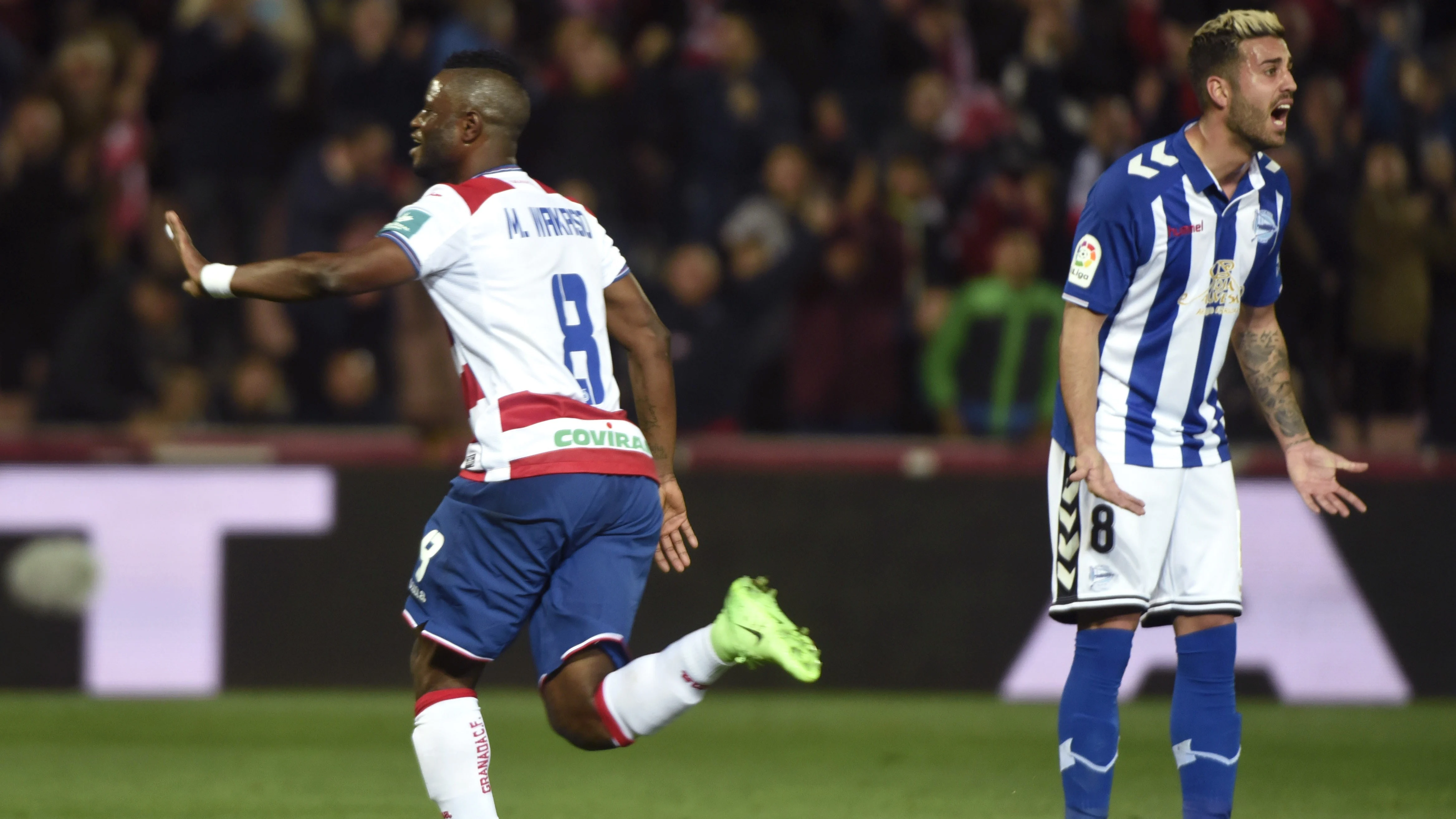 Wakaso celebra su gol ante el Alavés