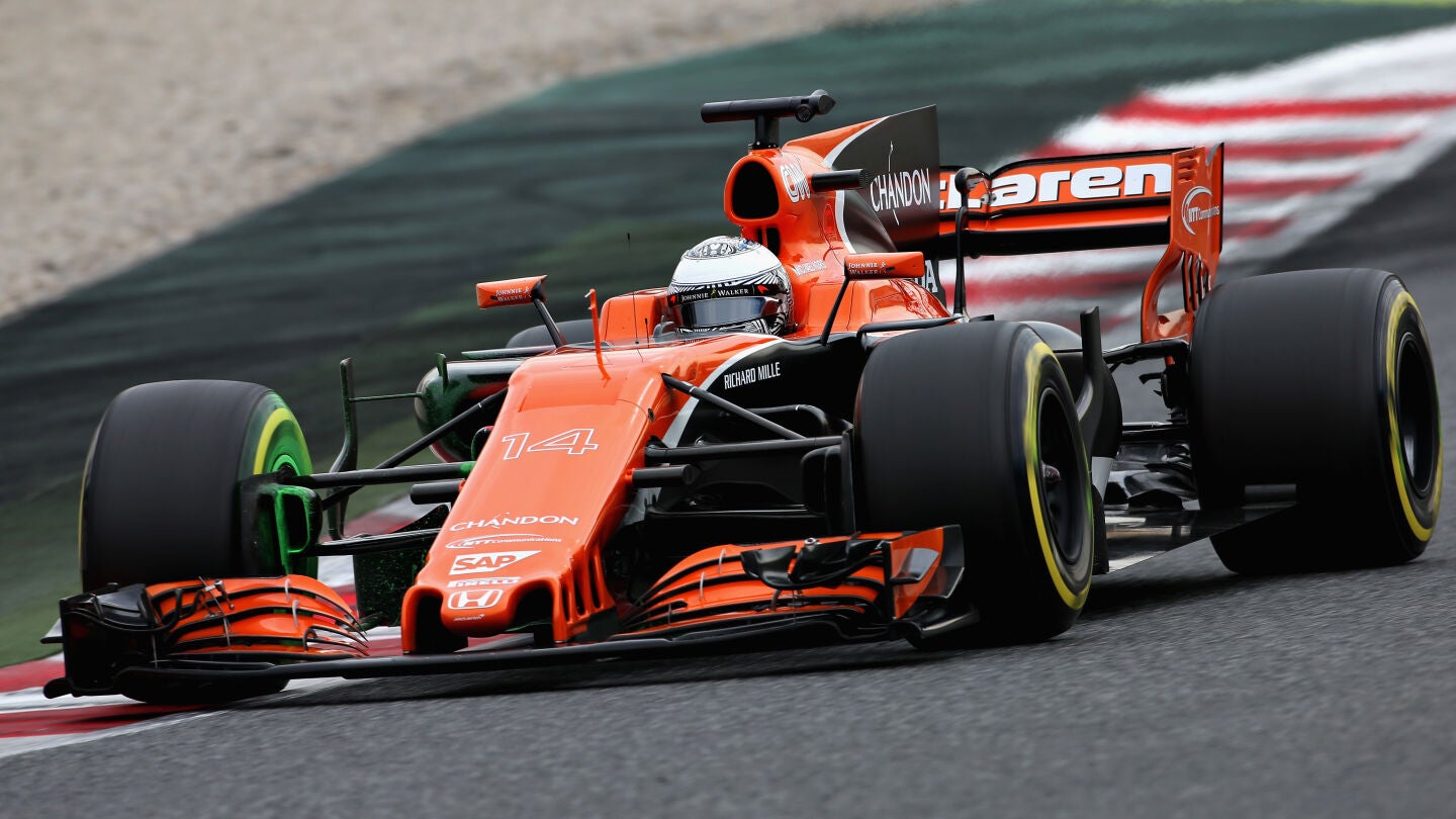 Fernando Alonso, en el trazado de Montmel&oacute;