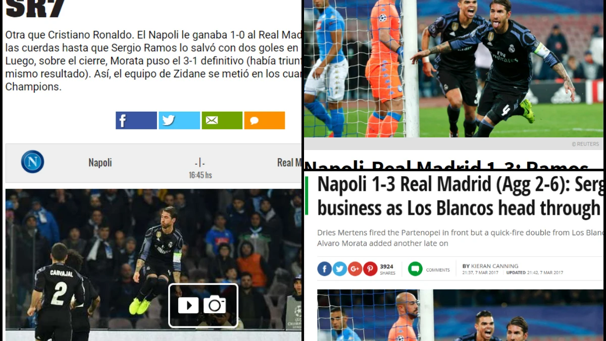 Las portadas de los principales medios tras la victoria del Madrid en Nápoles