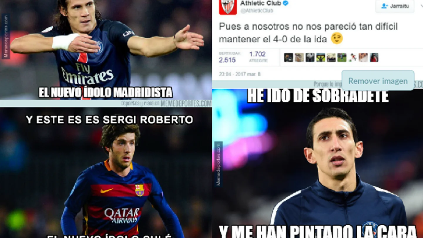 Memes del Barça-PSG Memes del Barça-PSG