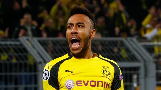 Aubameyang, celebra su gol al Benfica Aubameyang, celebra su gol al Benfica