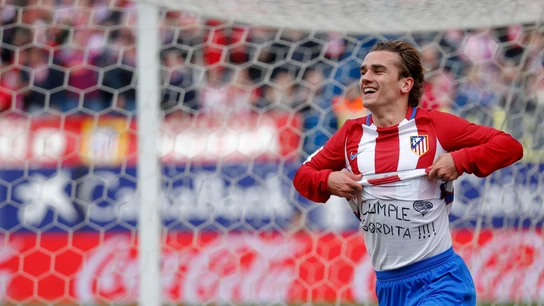 Griezmann celebra su gol contra el Valencia Griezmann celebra su gol contra el Valencia