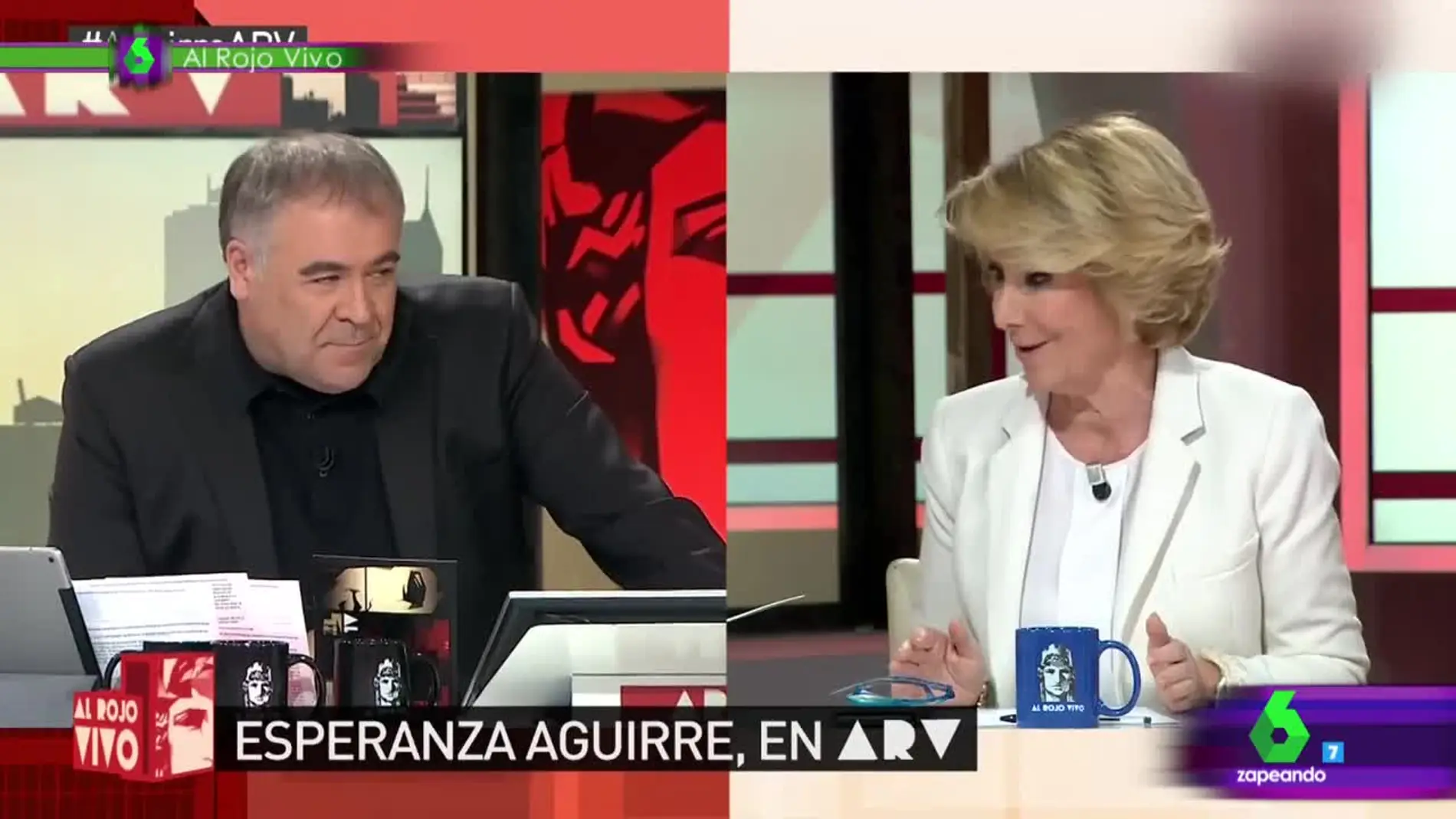El tenso reencuentro entre Esperanza Aguirre y Antonio García Ferreras 