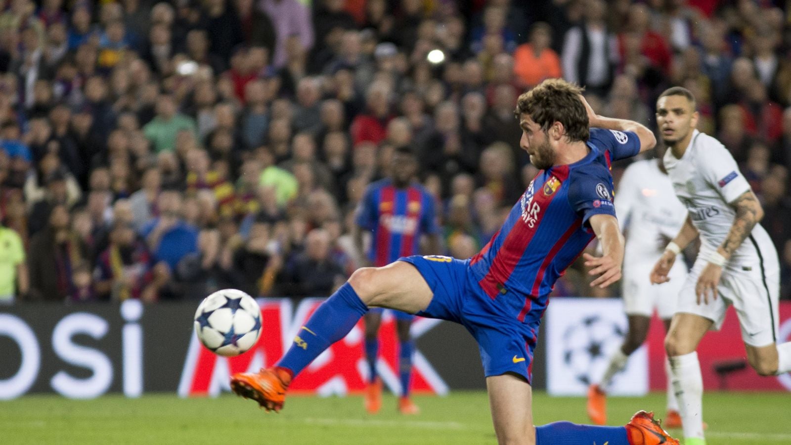 Sergi Roberto y su hist&oacute;rico gol ante el PSG