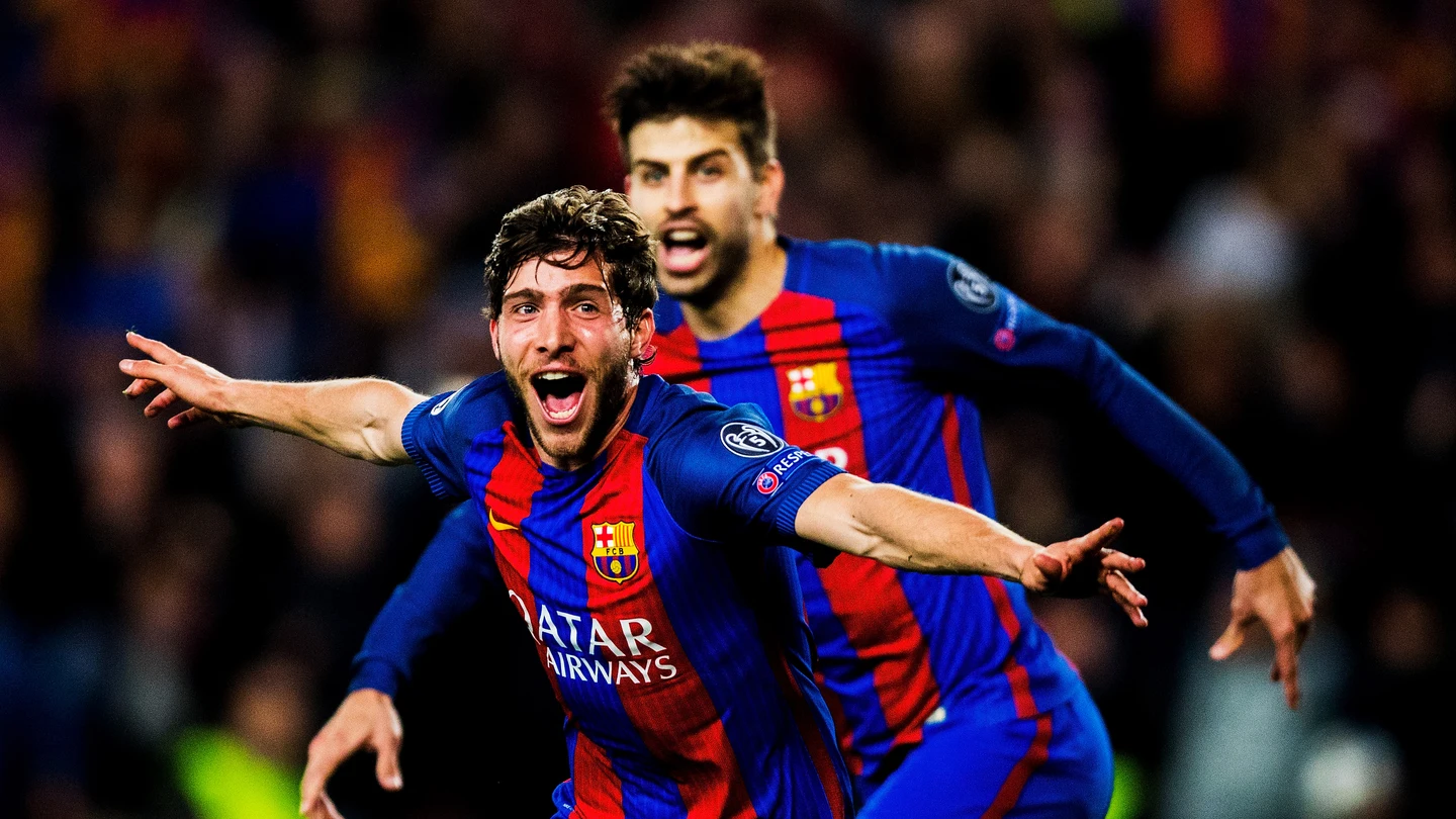 Sergi Roberto celebra su histórico gol ante el PSG Sergi Roberto celebra su histórico gol ante el PSG