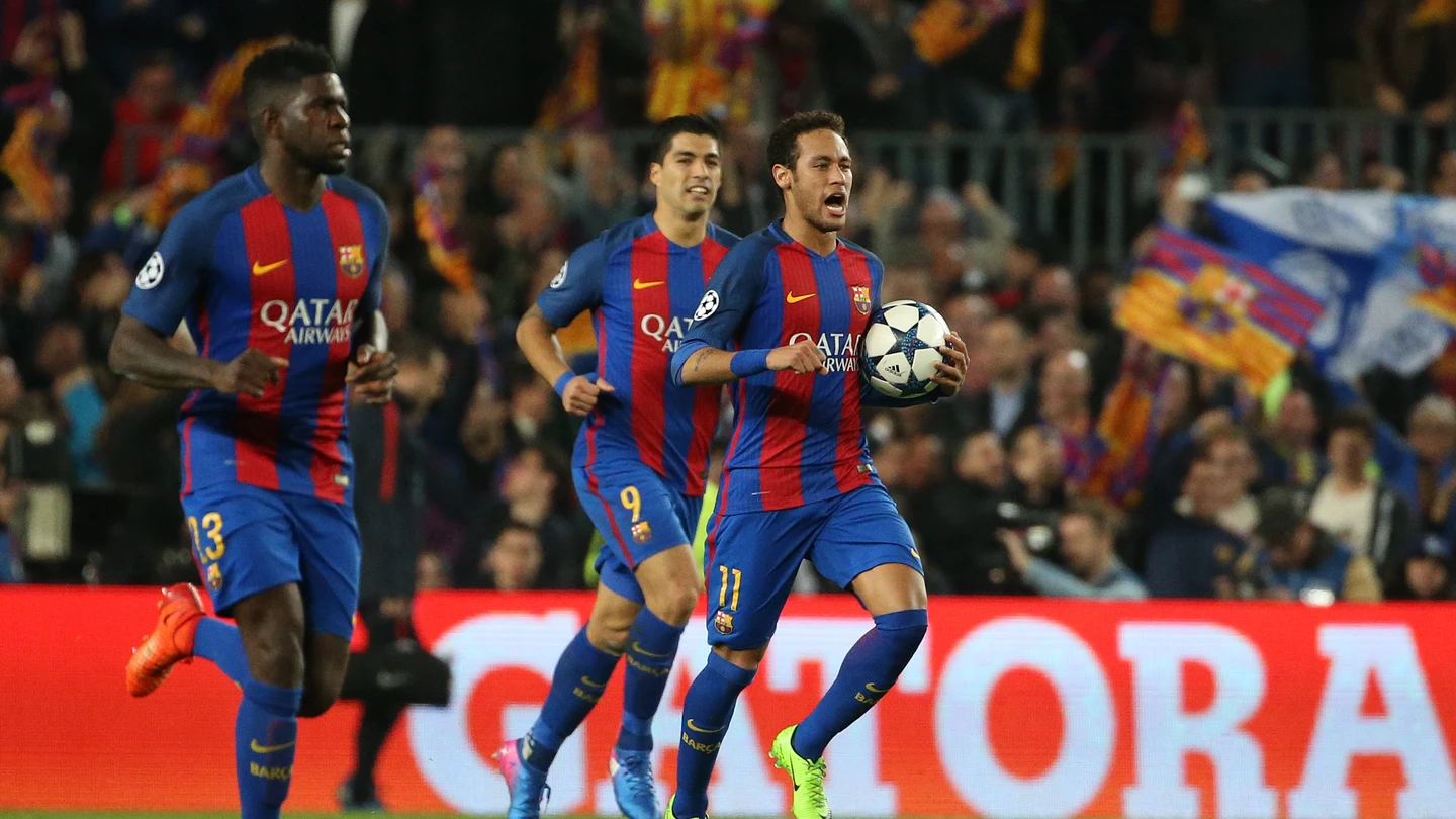 Neymar celebra con rabia un gol ante el PSG Neymar celebra con rabia un gol ante el PSG
