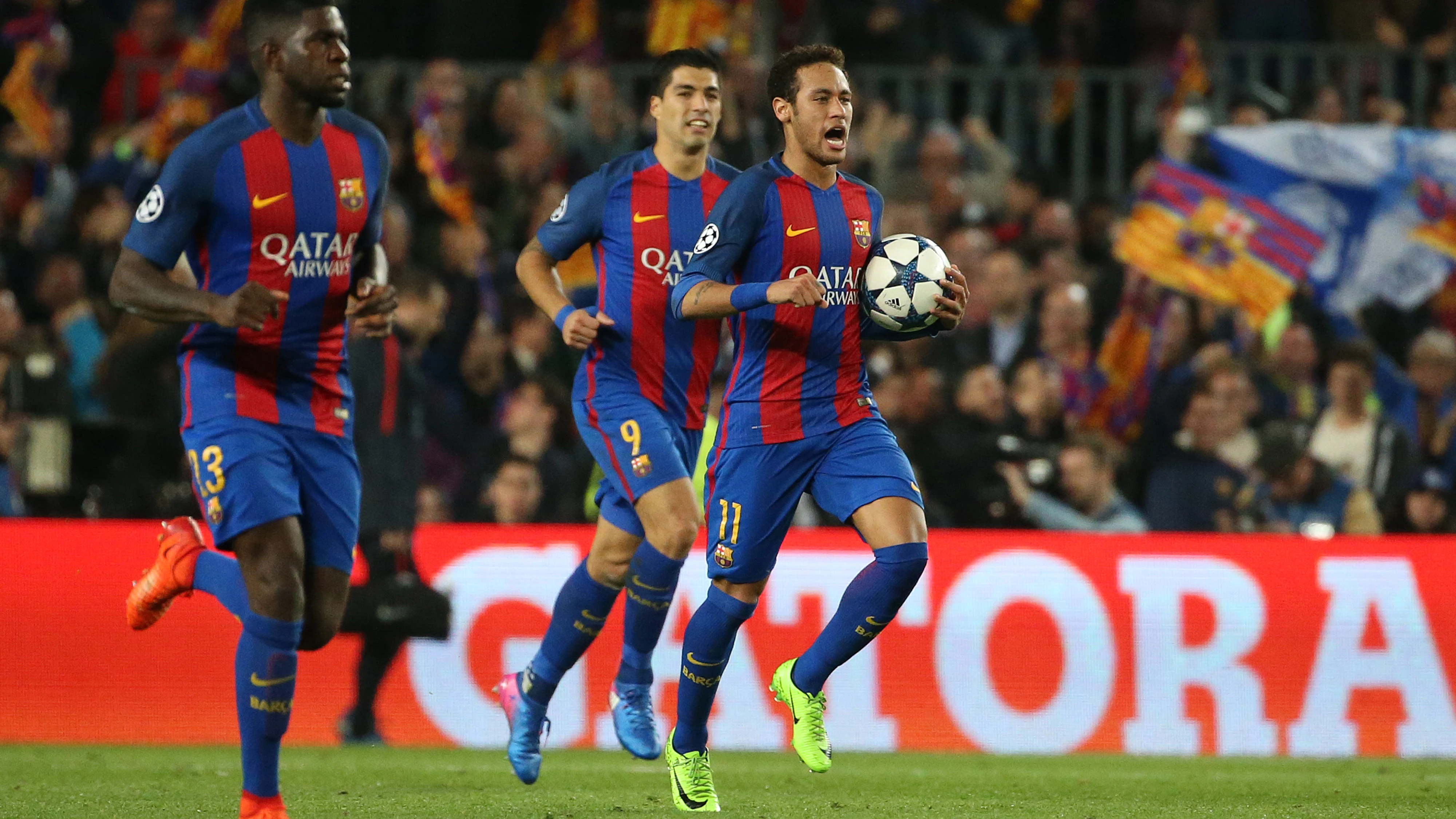Neymar celebra con rabia un gol ante el PSG Neymar celebra con rabia un gol ante el PSG