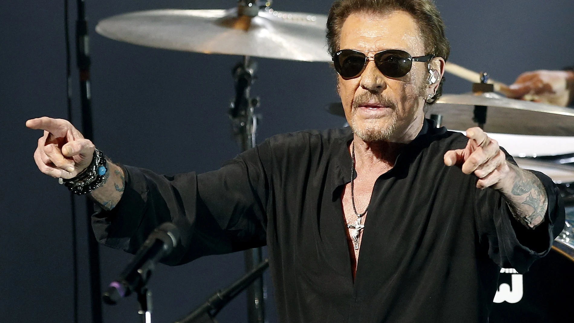 El legendario cantante Johnny Hallyday El legendario cantante Johnny Hallyday