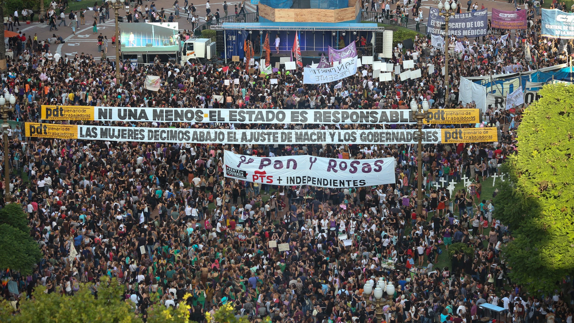 Manifestación por el Día de la Mujer en Buenos Aires