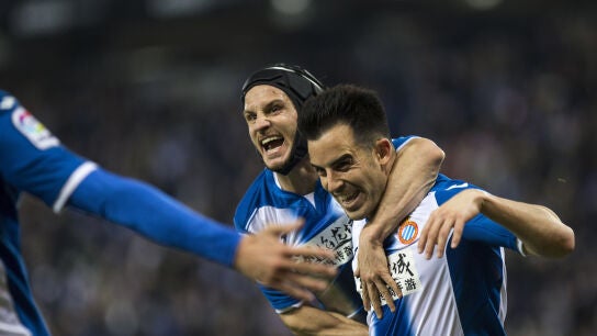 Jurado celebra un gol ante Las Palmas