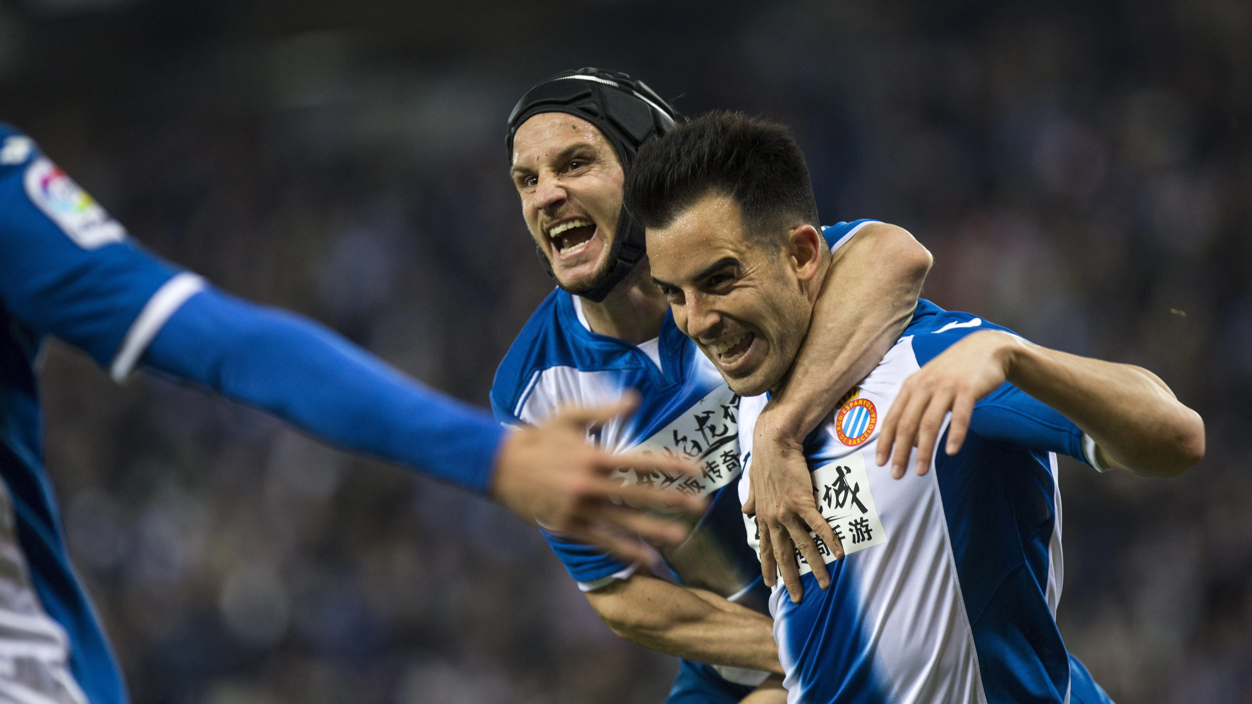 Jurado celebra un gol ante Las Palmas