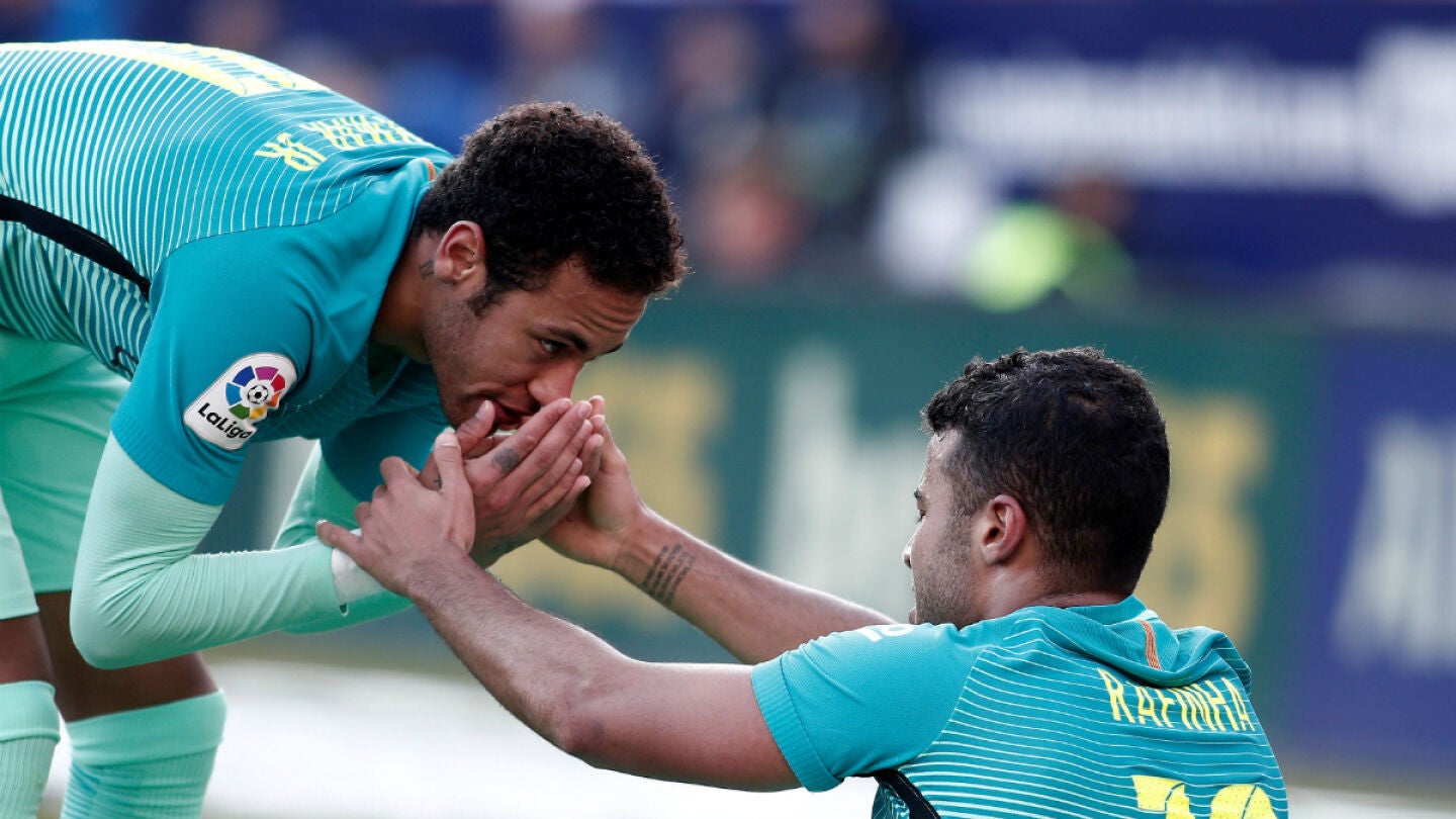 Neymar, con Rafinha