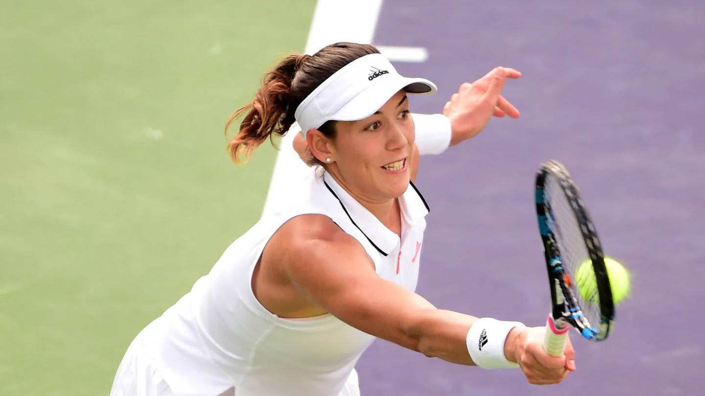 Garbiñe Muguruza, durante su debut en Indian Wells Garbiñe Muguruza, durante su debut en Indian Wells