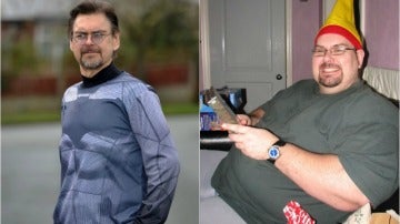  Un hombre cambia radicalmente su imagen tras un año sin comer comida basura