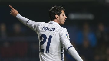 Álvaro Morata, con el Real Madrid