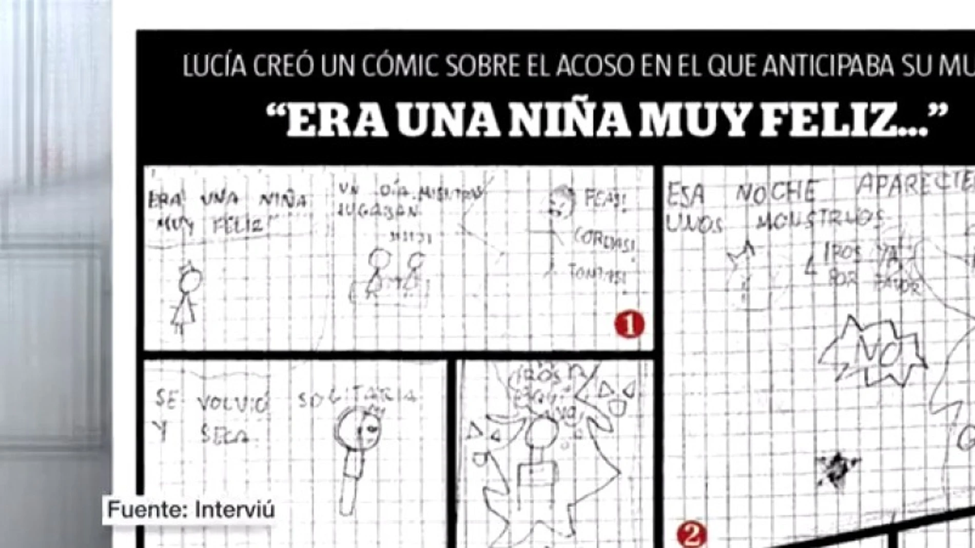 Dibujos de Lucía, la niña que se suicidó