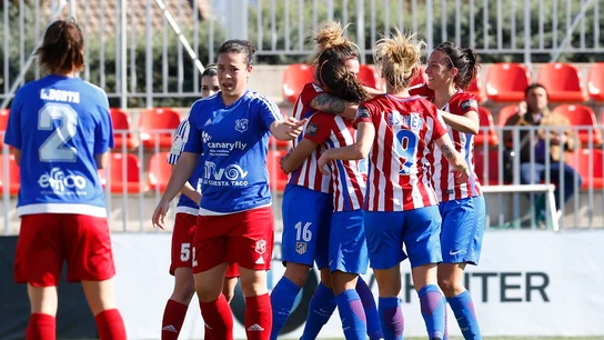 Las jugadoras del Atlético celebran un gol Las jugadoras del Atlético celebran un gol