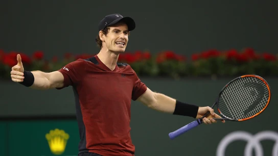 Andy Murray gesticula durante su partido en Indian Wells Andy Murray gesticula durante su partido en Indian Wells
