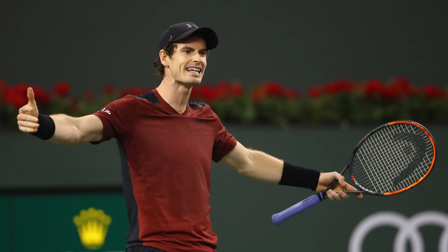 Andy Murray gesticula durante su partido en Indian Wells Andy Murray gesticula durante su partido en Indian Wells