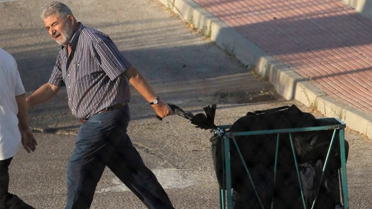 El narcotraficante Laureano Oubiña en una imagen de archivo cuando abandonó la prisión en 2012 El narcotraficante Laureano Oubiña en una imagen de archivo cuando abandonó la prisión en 2012