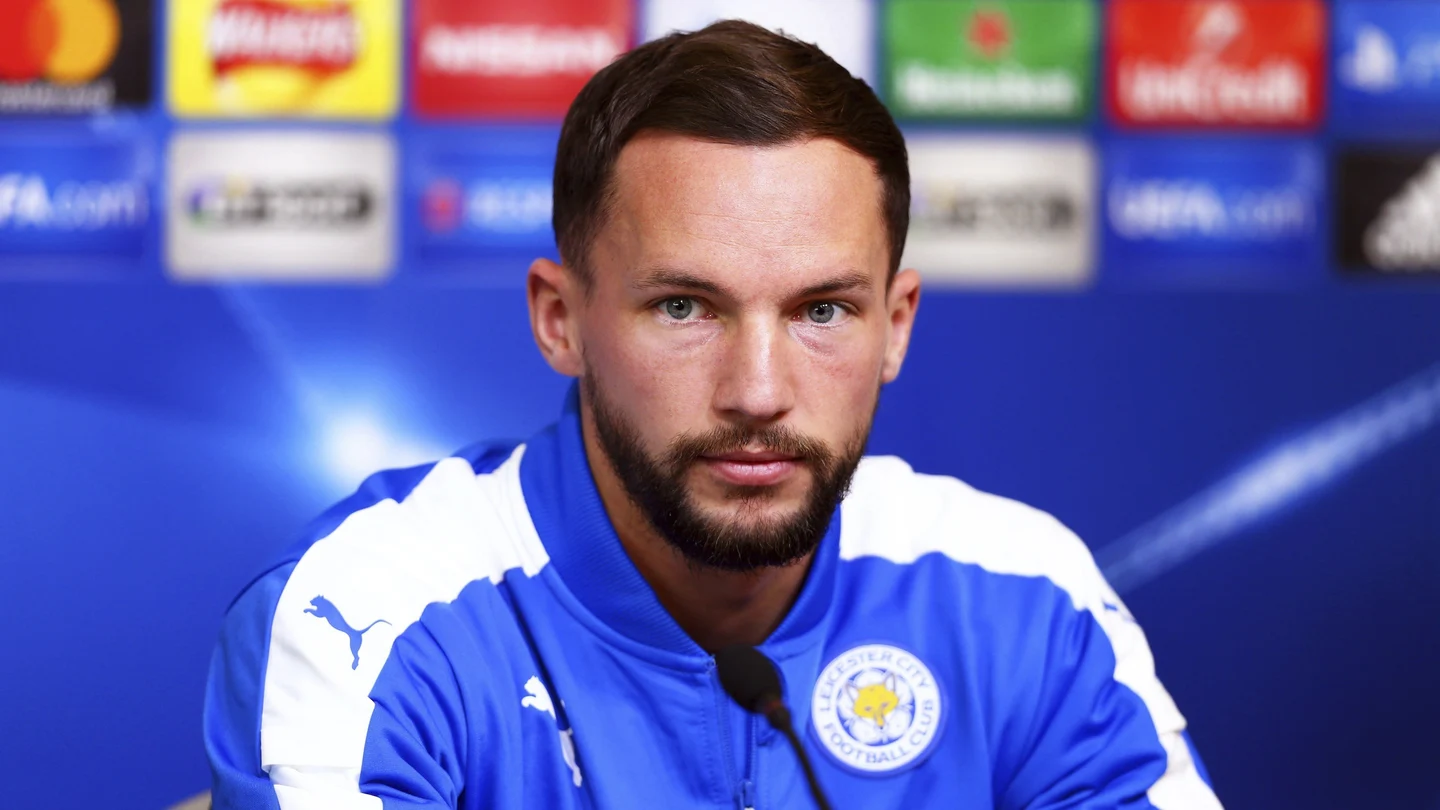 Danny Drinkwater, jugador del Leicester, durante una rueda de prensa Danny Drinkwater, jugador del Leicester, durante una rueda de prensa