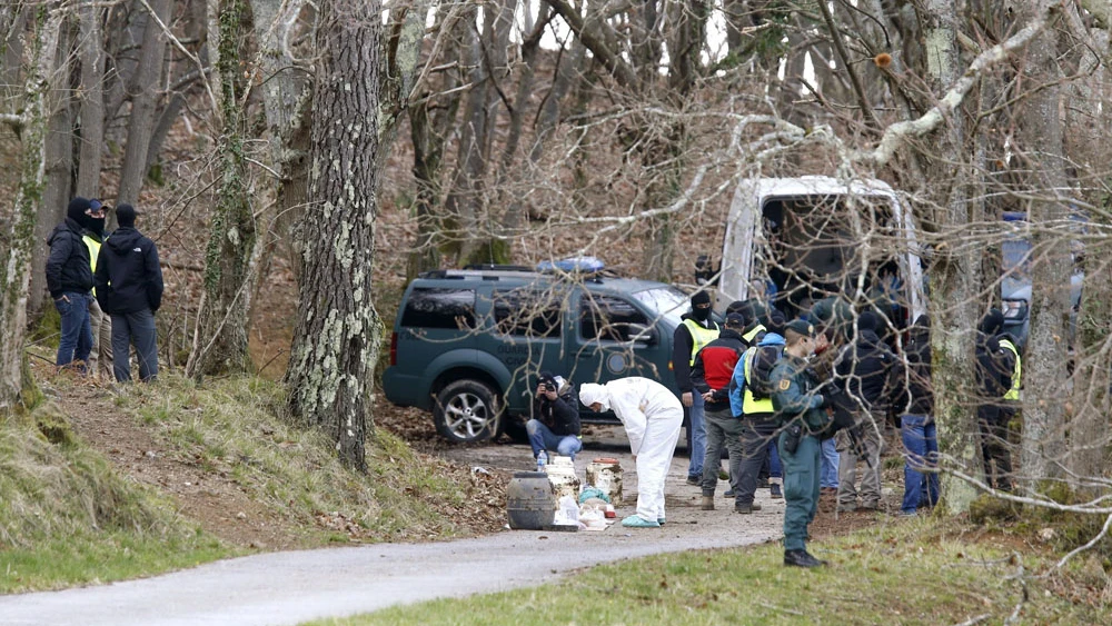 Imagen del lugar en el que la Guardia Civil localizó un zulo de ETA en Irún el 8 de marzo 