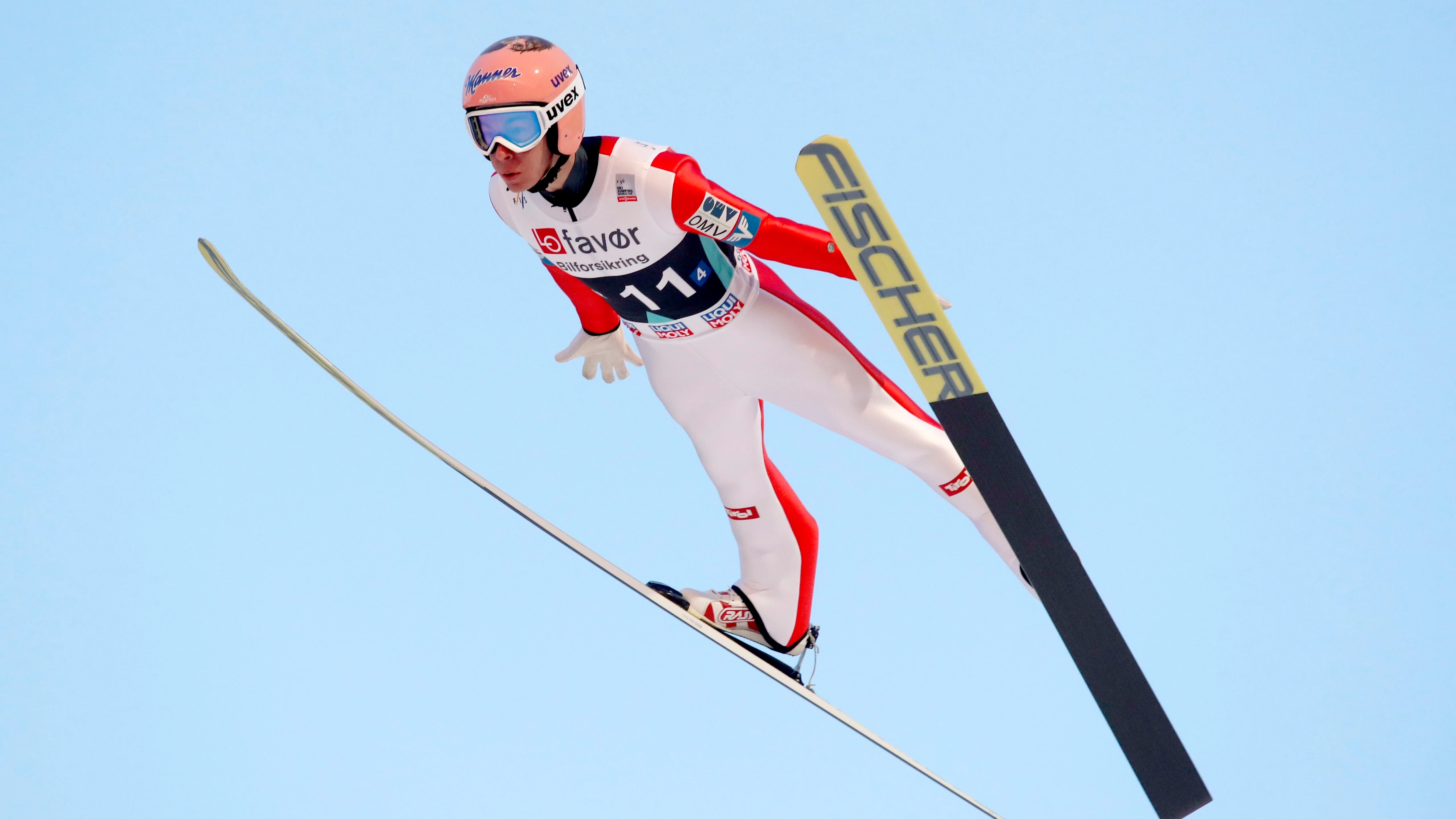 Stefan Kraft, durante su salto récord en Noruega Stefan Kraft, durante su salto récord en Noruega
