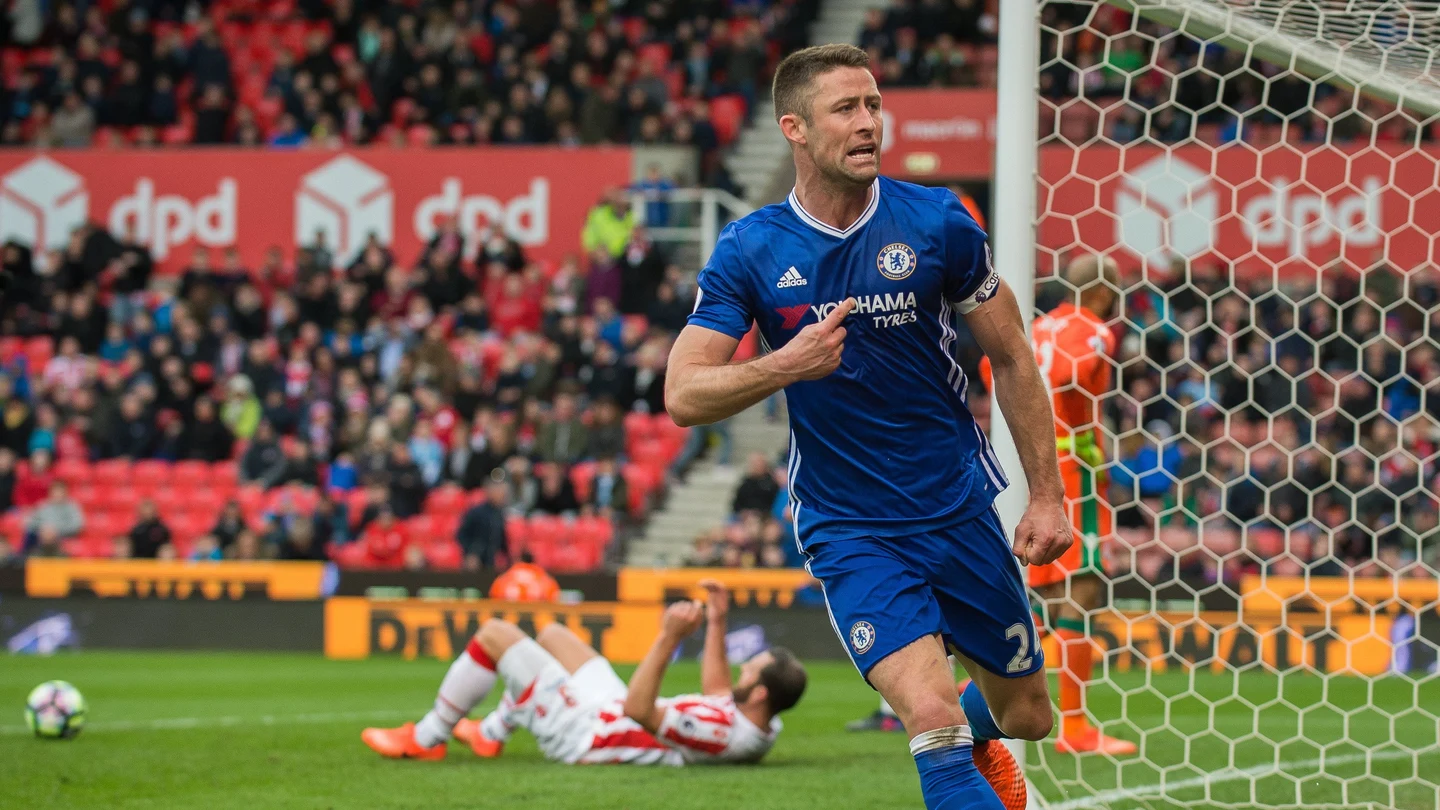 Cahill celebrando su gol Cahill celebrando su gol