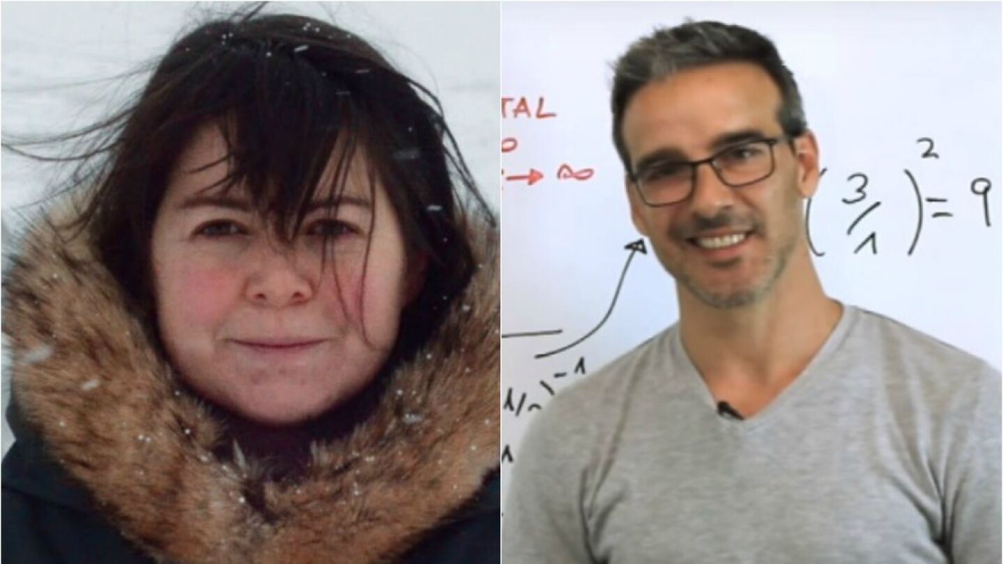 Los profesores Maggie MacDonnell y David Calle