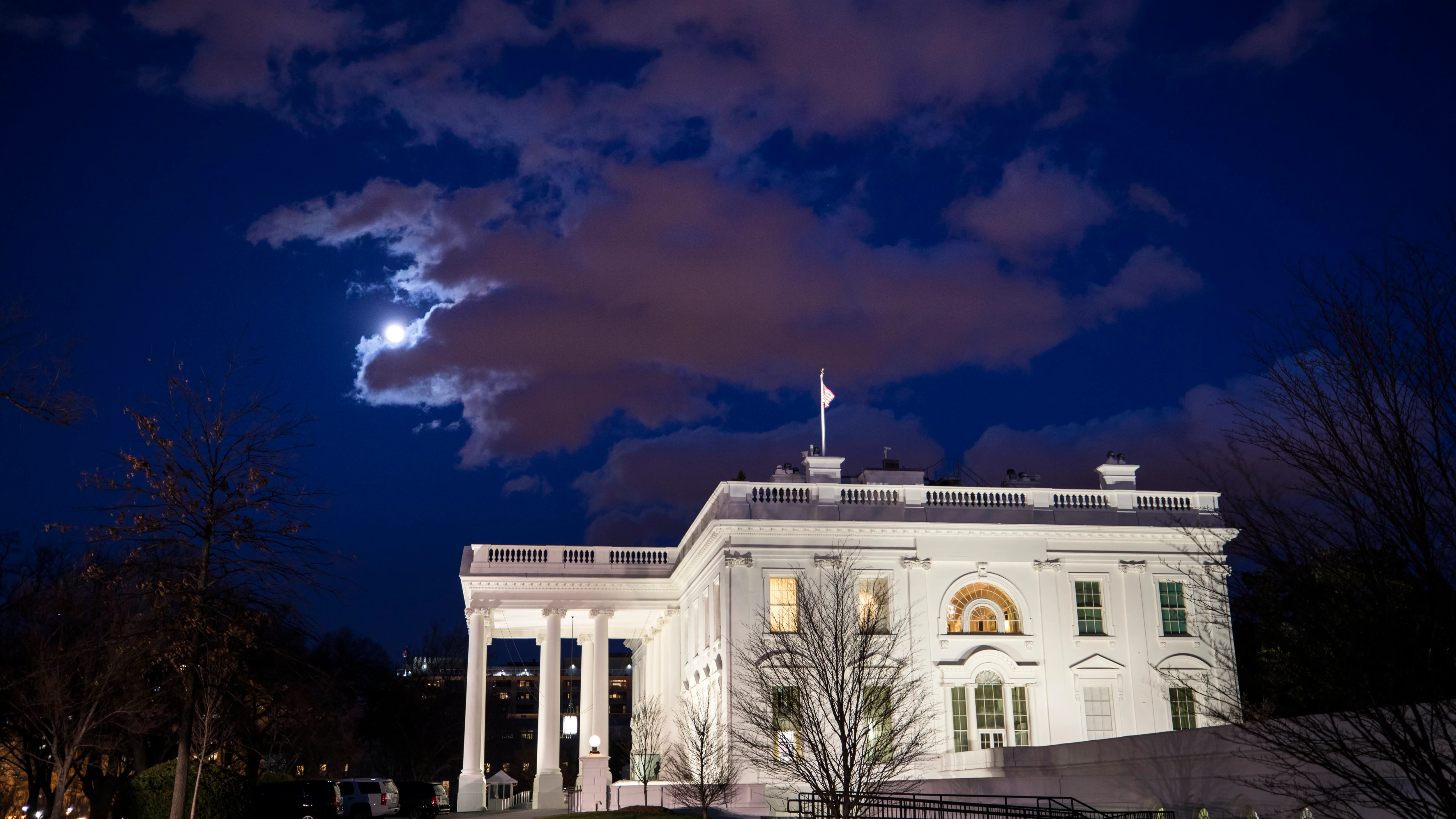 Aspecto de la fachada de la Casa Blanca, en Washington