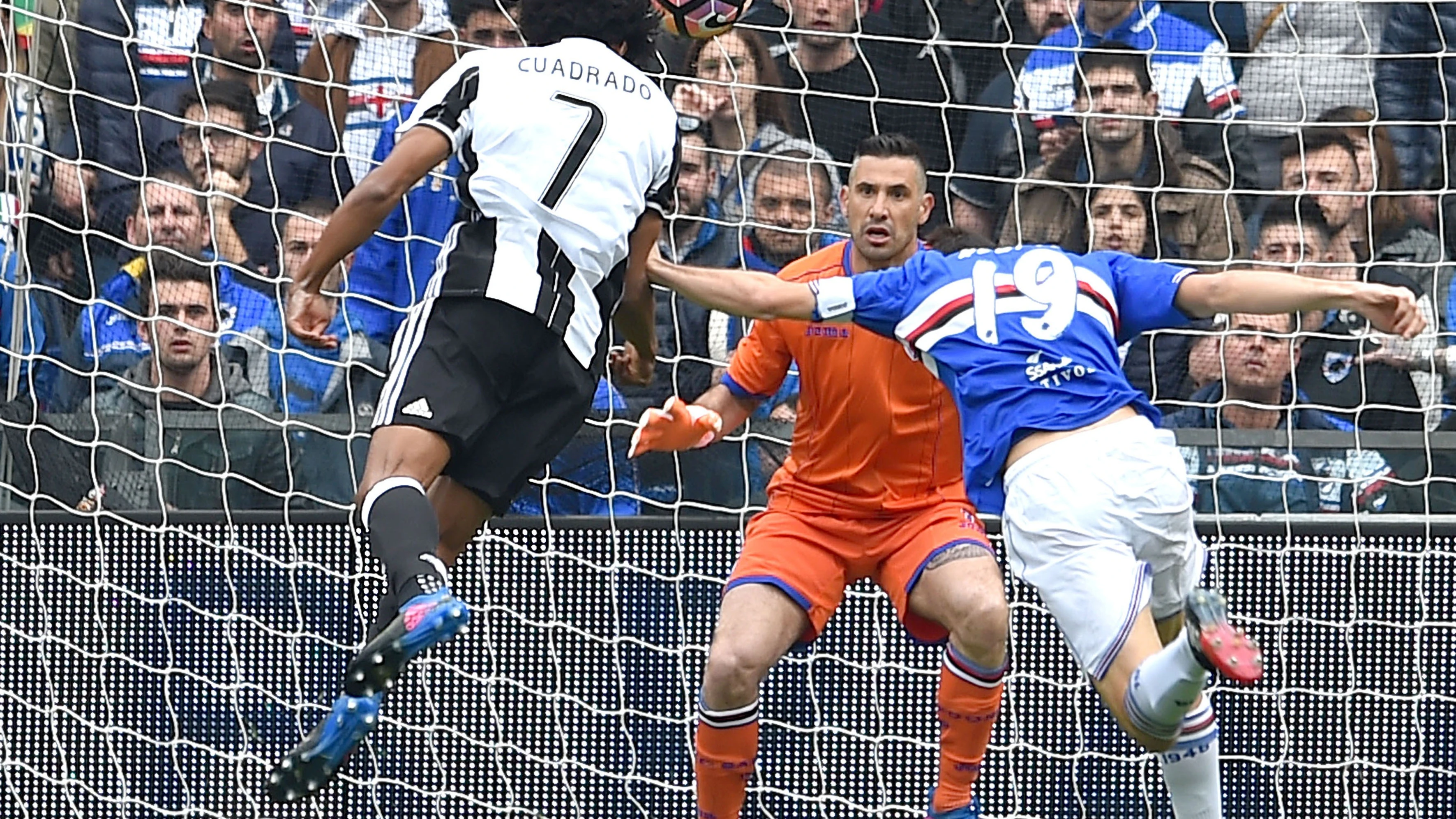 Cuadrado anota el 0-1 ante la Sampdoria