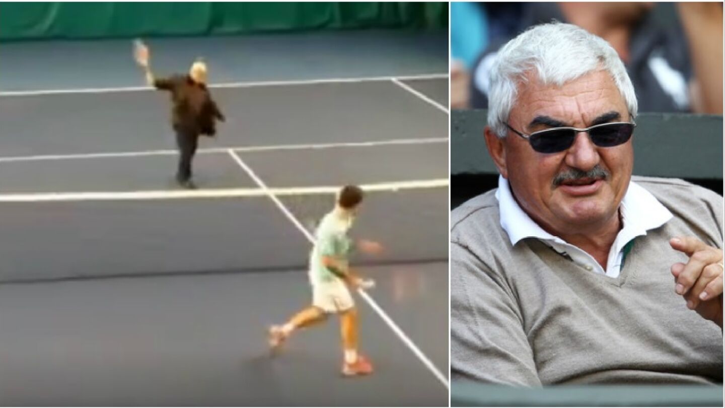 Robert Federer da un pelotazo a su hijo Roger