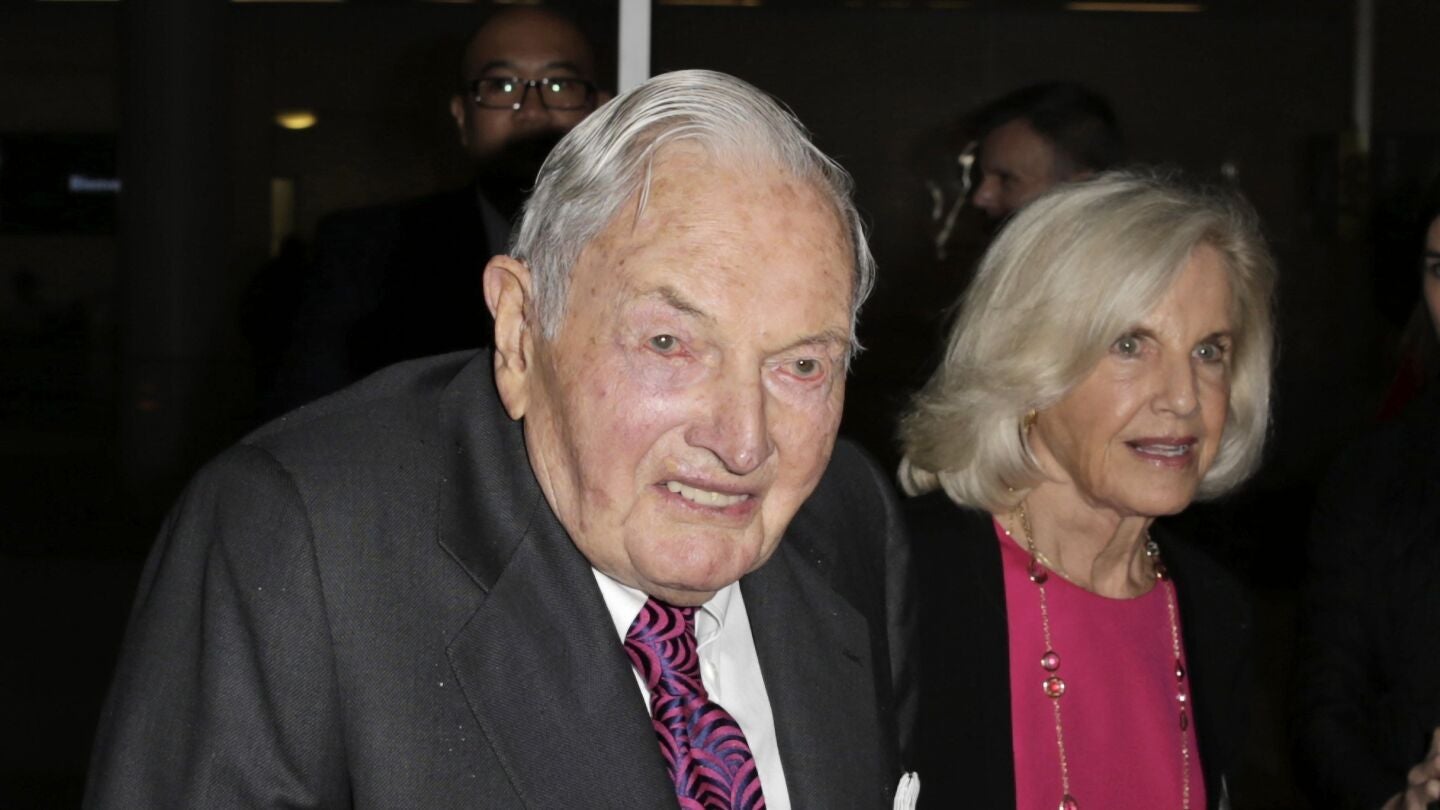 David Rockefeller, influyente fil&aacute;ntropo y nieto del fundador de la dinast&iacute;a Rockefeller
