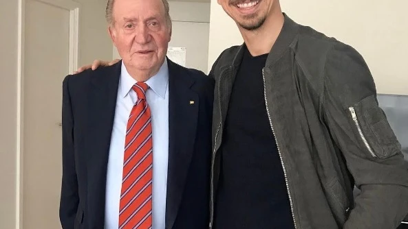 Ibrahimovic, junto al rey Juan Carlos