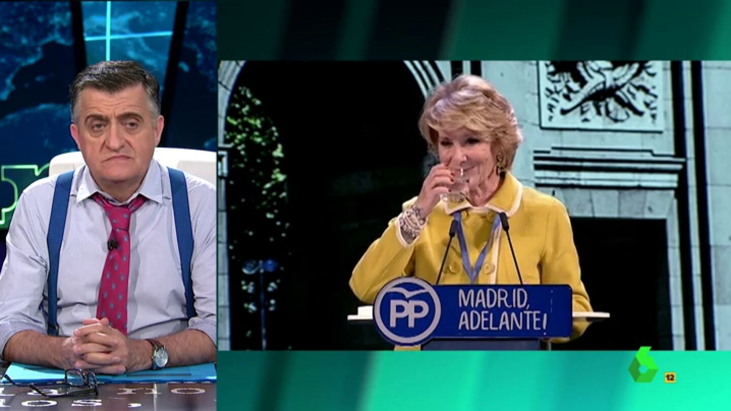 Frame 50.621146 de: El 'zasca' de Wyoming a Esperanza Aguirre: "Su Congreso parece como lo Goya, donde m&aacute;s aplauden es en el v&iacute;deo In Memoriam"