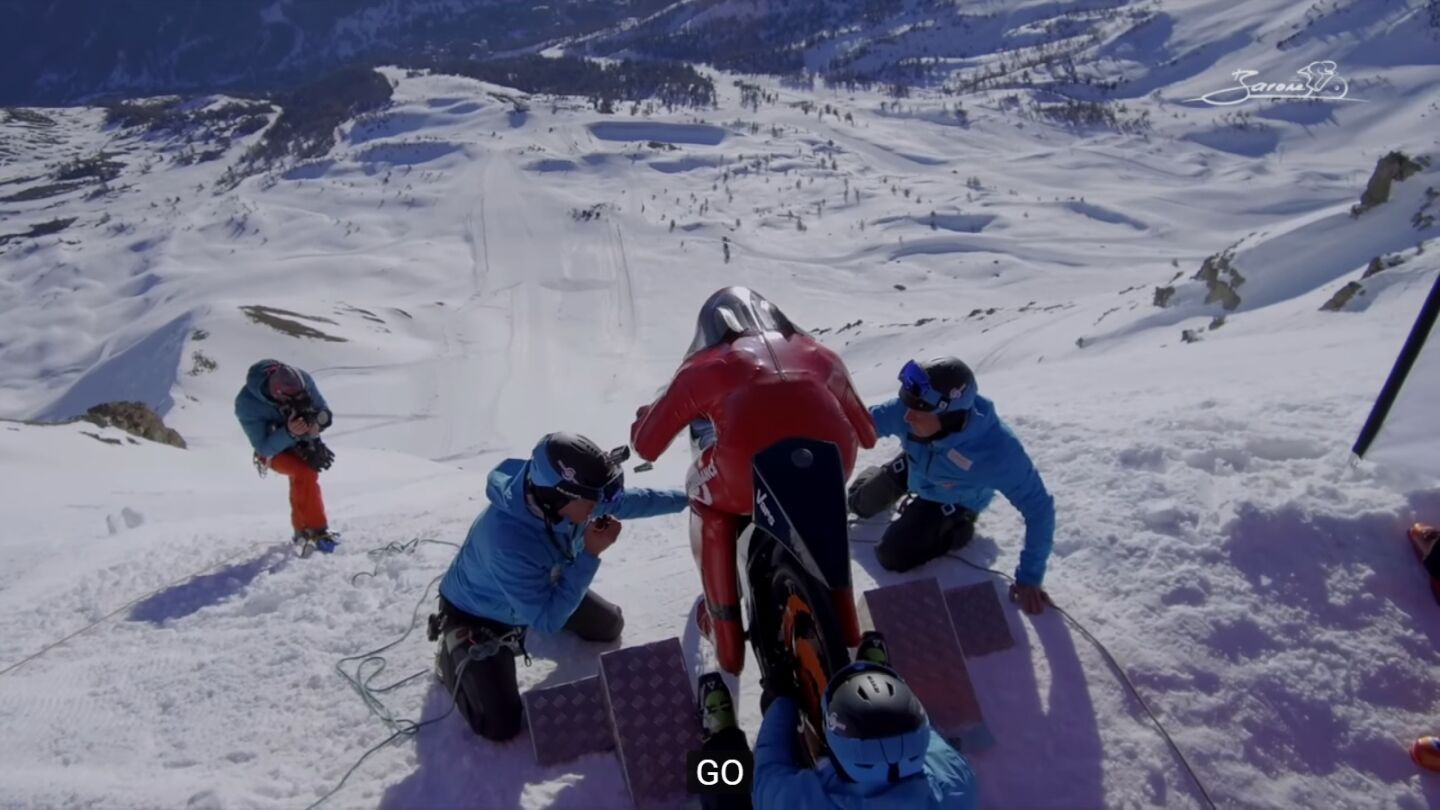 Eric Barone, antes de batir el r&eacute;cord de velocidad