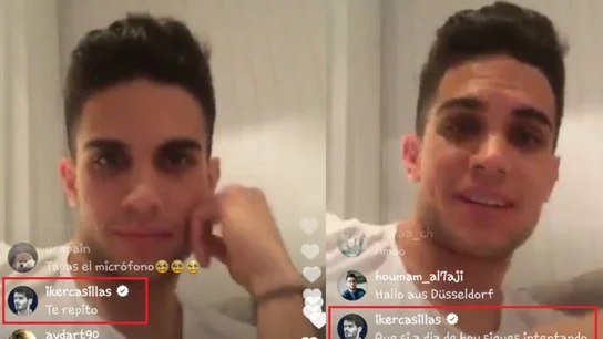 Marc Bartra en su directo de Instagram Marc Bartra en su directo de Instagram