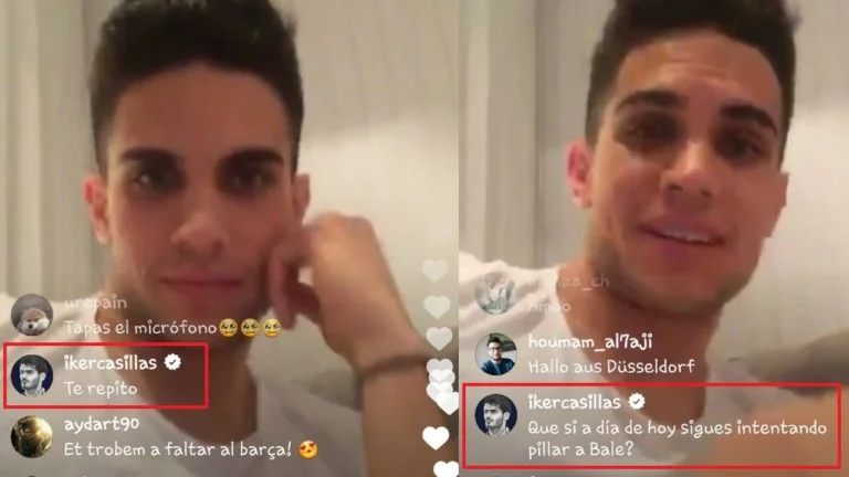 Marc Bartra en su directo de Instagram