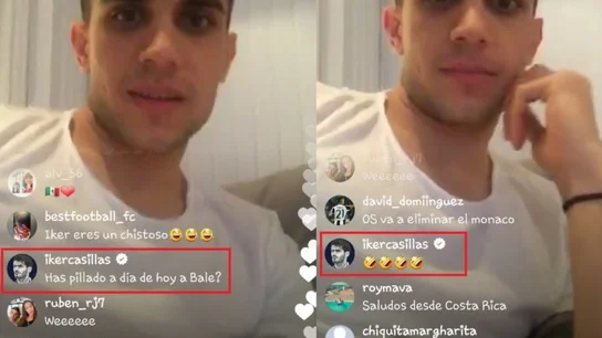 Marc Bartra en su directo de Instagram Marc Bartra en su directo de Instagram