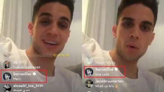 Marc Bartra en su directo de Instagram Marc Bartra en su directo de Instagram