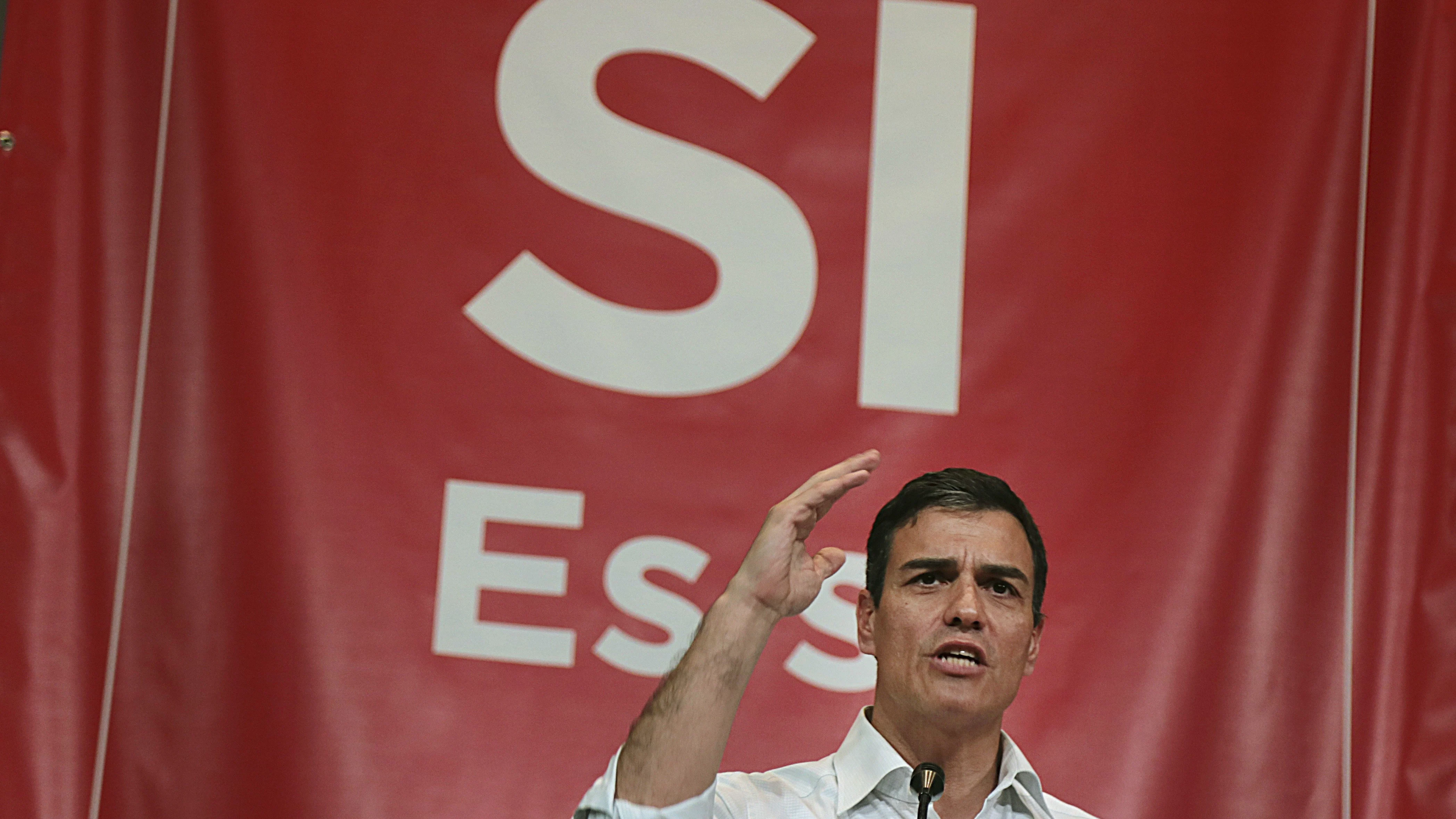 El exsecretario general del PSOE y aspirante a la reelección, Pedro Sánchez