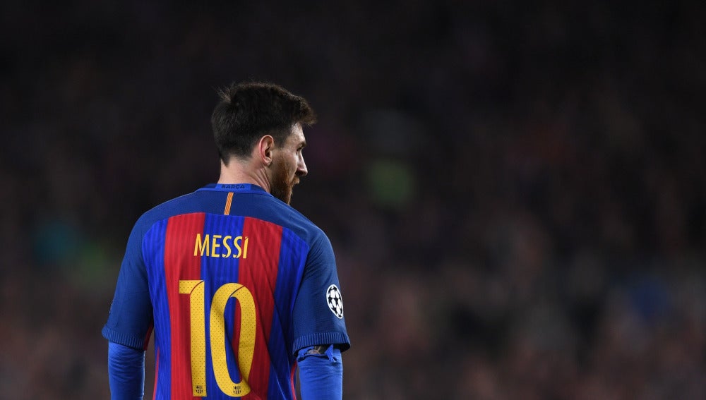 Leo Messi, durante un partido con el Barcelona