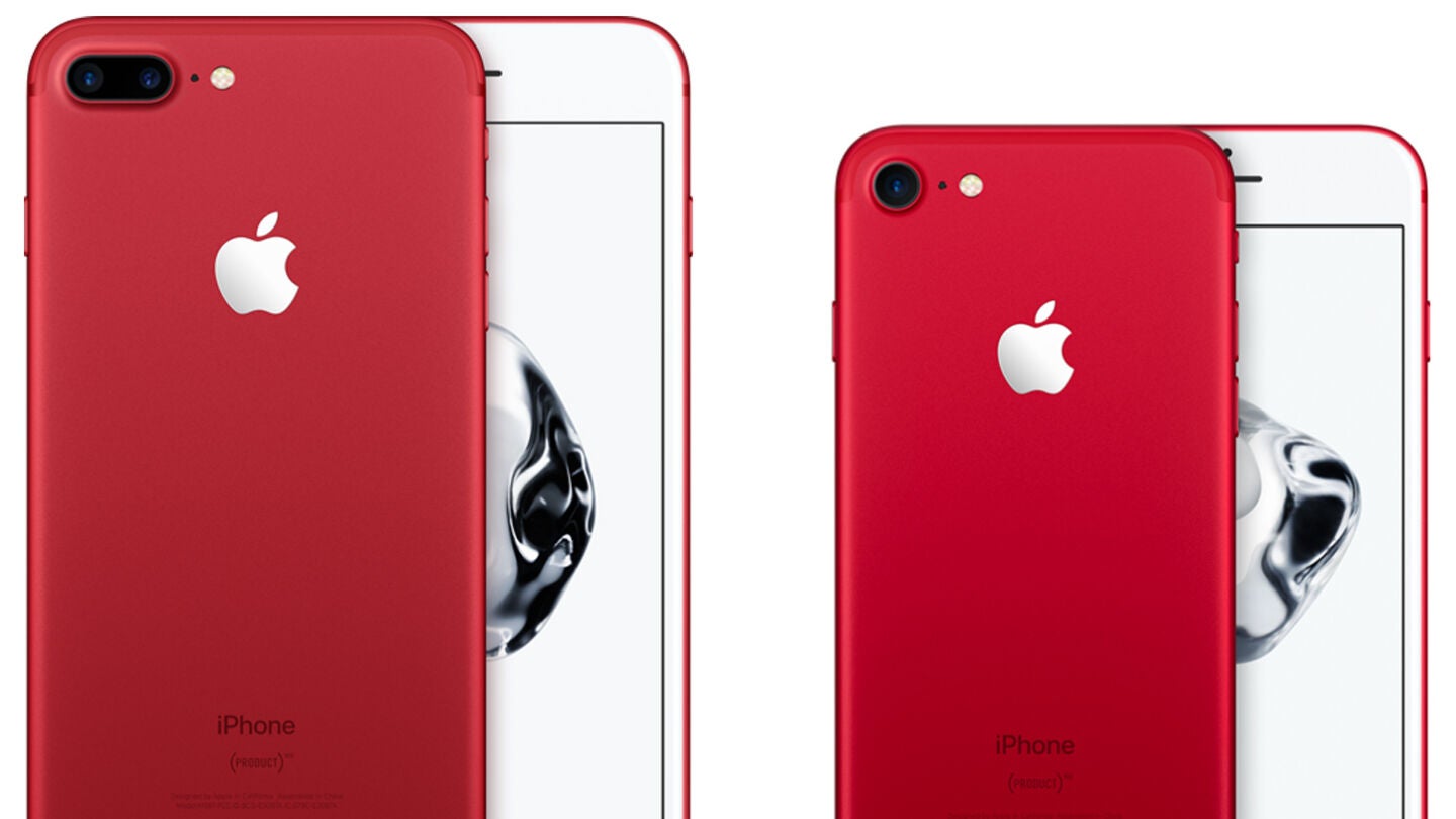 iPhone 7 y iPhone 7 Plus en su edici&oacute;n especial para la lucha contra el VIH